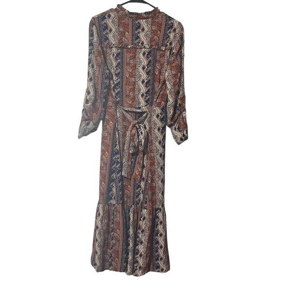 𝅺NWT ABS Boho Cottagecore Prairie Maxi Dress w/Fabric Belt - Picture 6 of 6